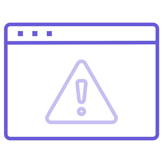 Website Warning Vector Illustration