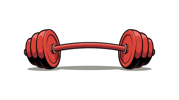 weightlifting icon a bold vector graphic of a red barbell a symbol of strength fitness