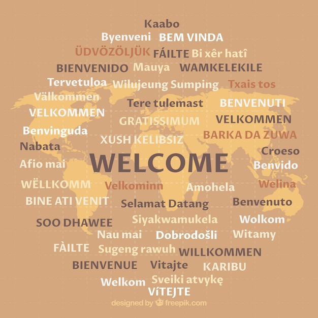 Welcome pattern in different languages