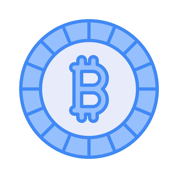 well designed icon of bitcoin cryptocurrency coin vector design