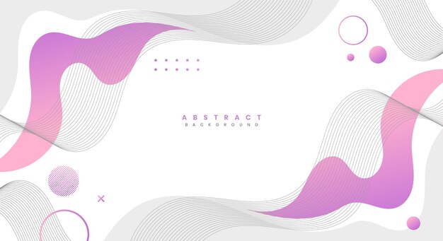 White and pink wavy shapes background