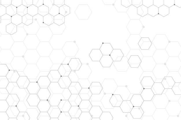White background with green tech hexagon