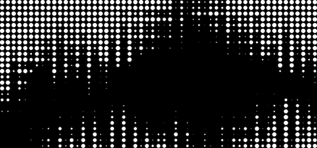white halftone dots gradient background grunge halftone frame vector