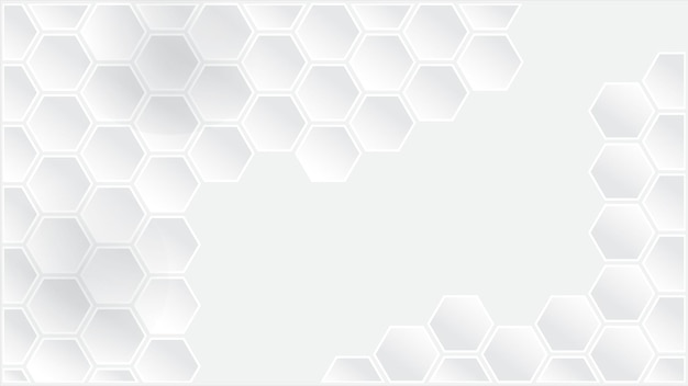 white hexagon abstract background