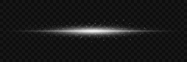 White light beam of light and flash