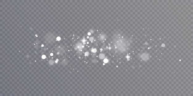White light sparkles on a transparent background.