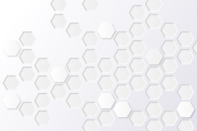 White minimal hexagonal background
