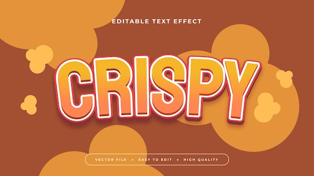 White orange and brown crispy 3d editable text effect font style
