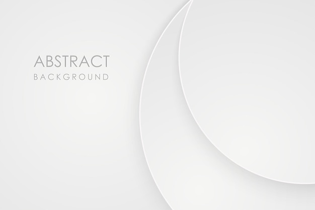 White paper cut background Abstract realistic paper cut decoration