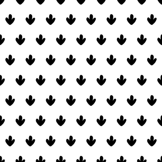 White seamless pattern with black cacti