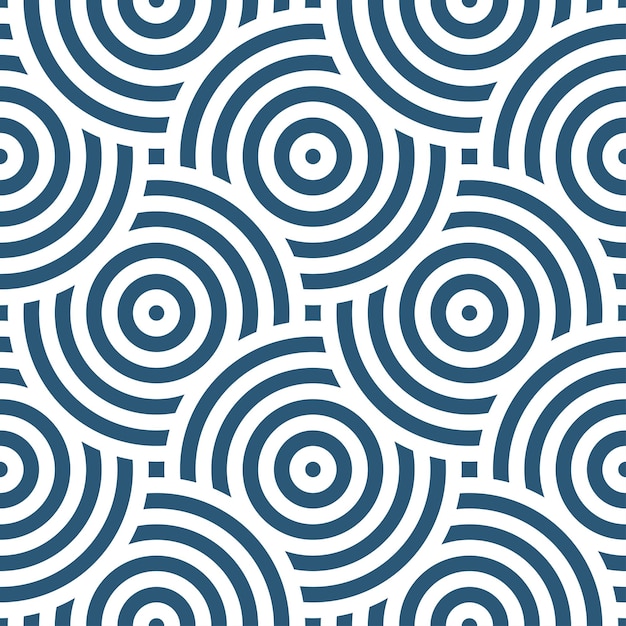 White seamless patterns with navy  rings