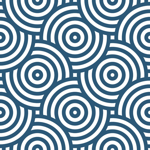 White seamless patterns with navy rings