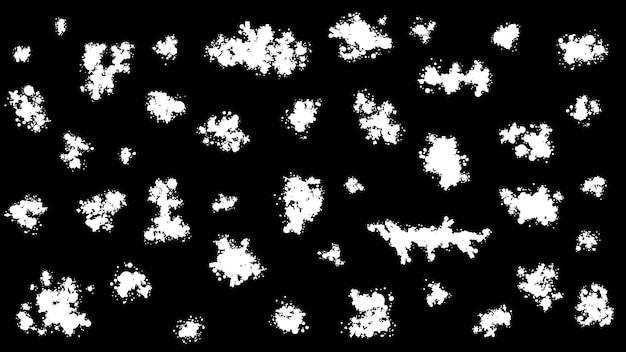 white set spray collection different paint splatter and blob splash blot element different shapes