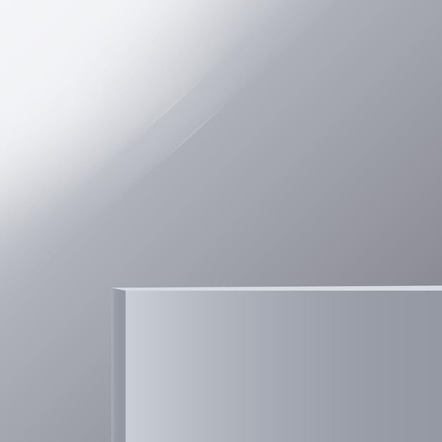 White studio background with podium Free Vector