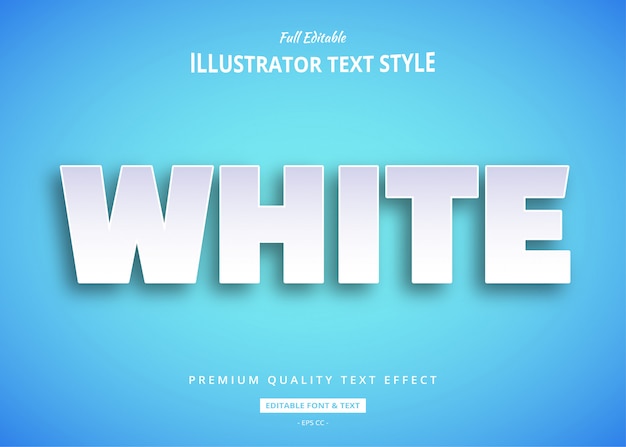 White Text Effect