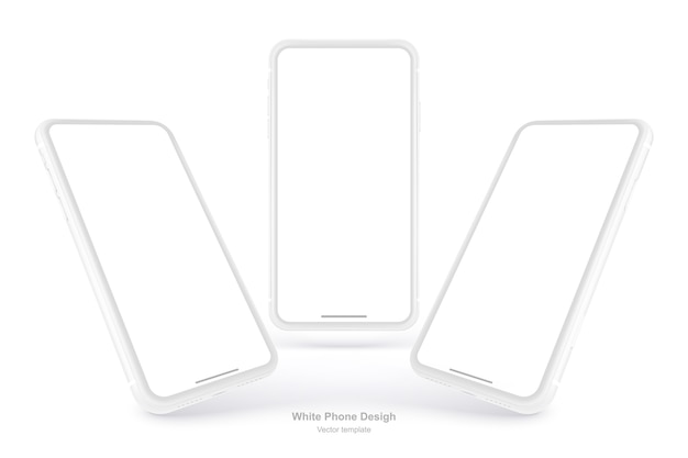 White vector phone isolated 