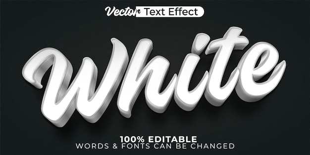white vector text effect editable alphabet soft clean colorful