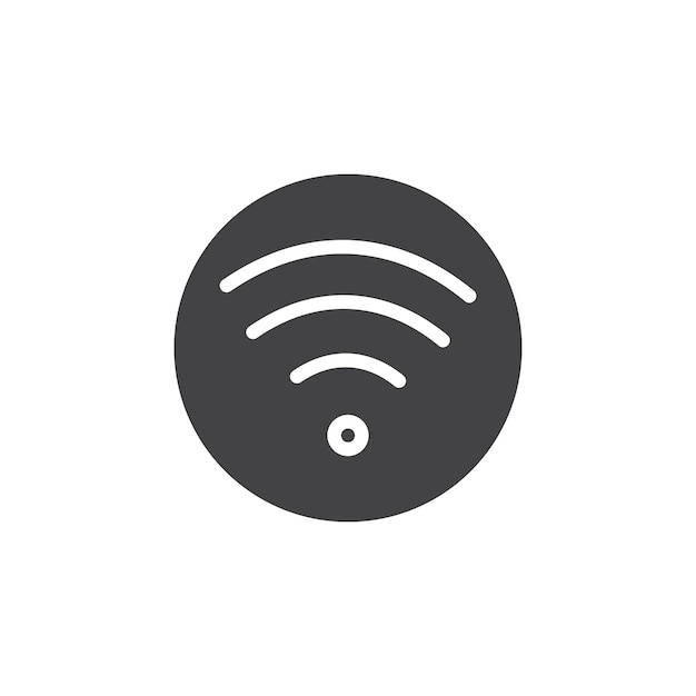 Wifi icon Symbol mark in filled style