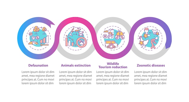 Wildlife conservation infographic template