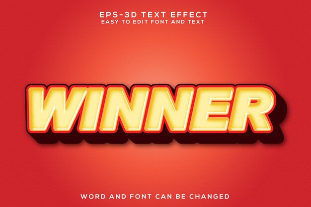 Winner 3d text effect