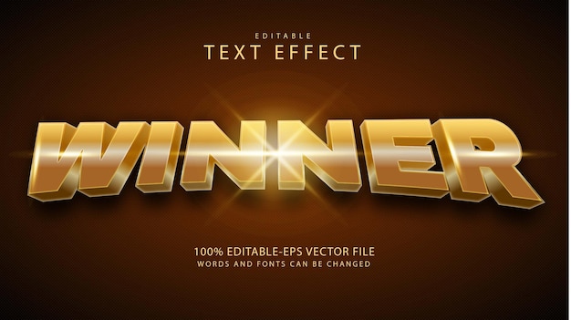 Winner  editable  text effect