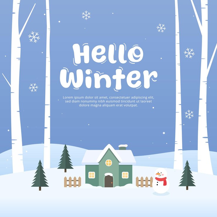 Vector winter background illustration vector graphic