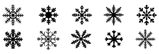 Winter Icons Snowflake Vector Christmas Icon Snow Illustration