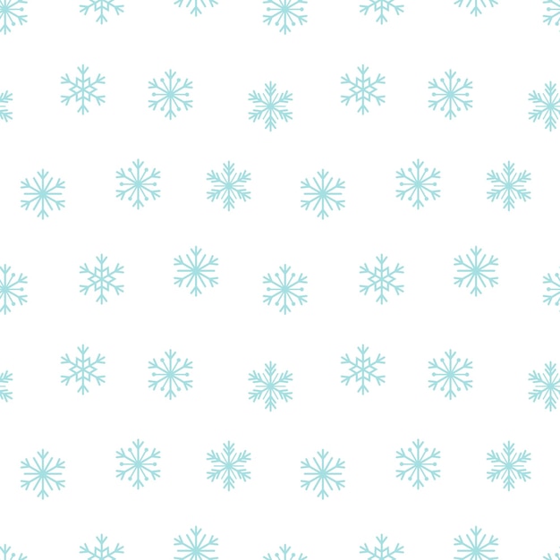 winter seamless pattern with blue snowflakes on white background vector seasonal illustration