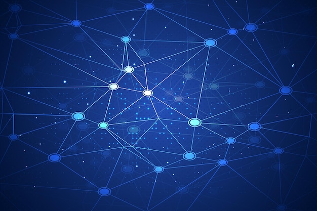 Wire line future digital network technology background