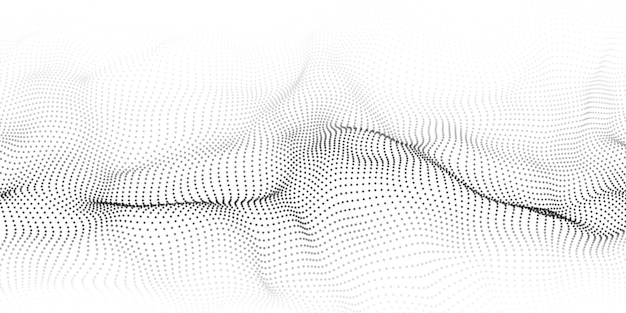 Wireframe landscape design on blue background Technology vector grid
