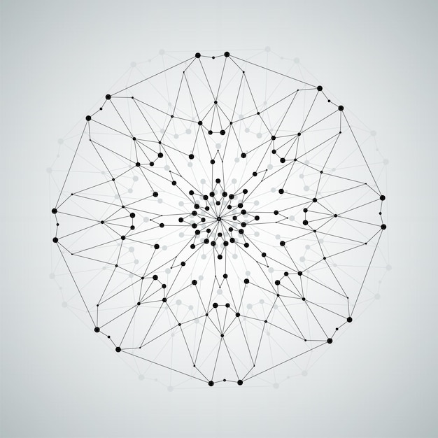 wireframe mesh polygonal element, abstract technology illustration
