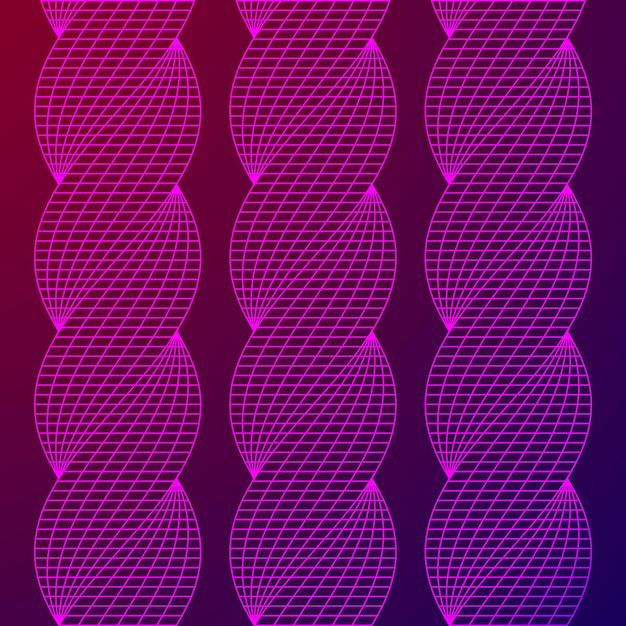 Wireframe mesh twist columns background connection structure big data visualization concept vector i...