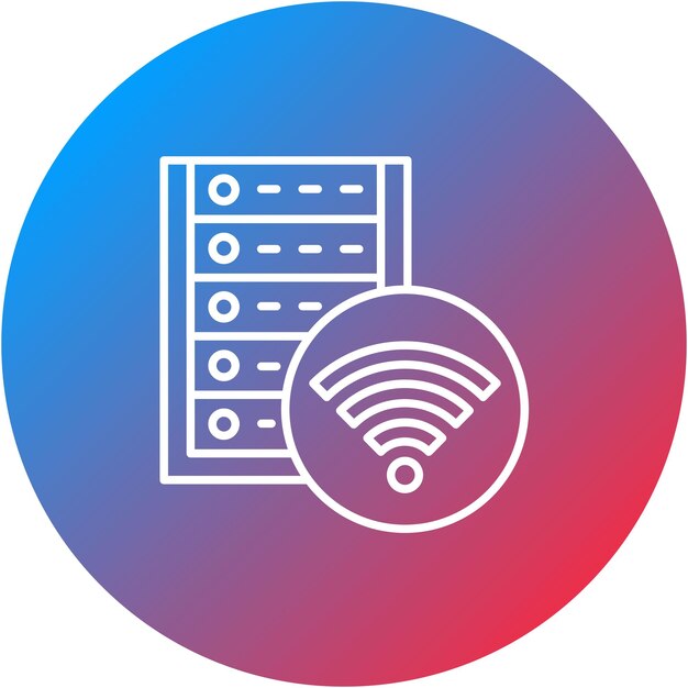 Wireless Database icon vector image Can be used for Web Hosting