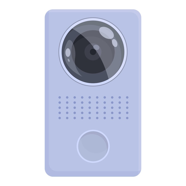 Wireless intercom icon cartoon vector Video system Phone camera