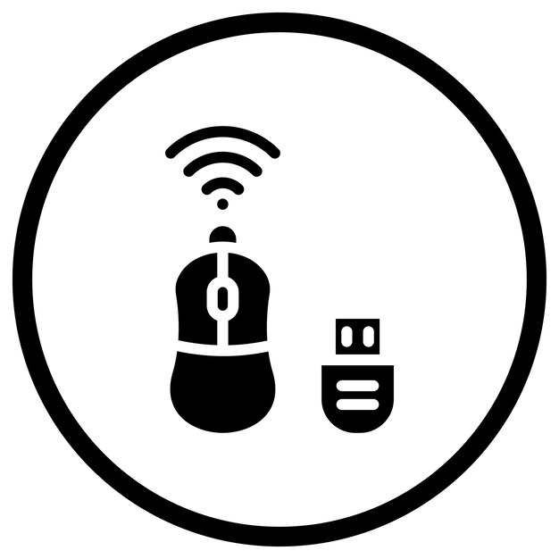 Wireless mouse Vector Icon Design Illustration