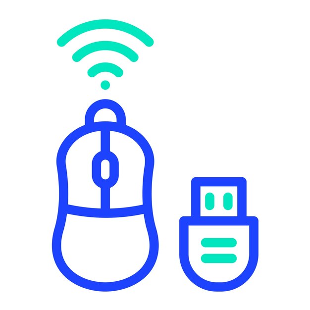 Wireless mouse Vector Icon Design Illustration