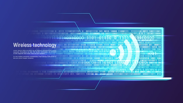wireless technology and data transfer concept. vector illustration.