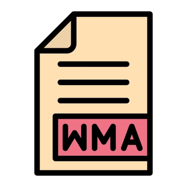 WMA Vector Icon Design Illustration