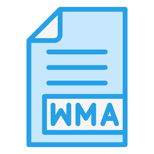 WMA Vector Icon Design Illustration