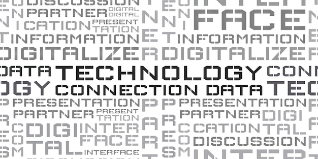 word cloud technology business modern design cover