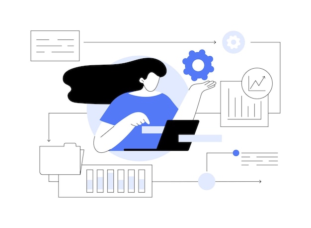 workflow abstract concept vector illustration