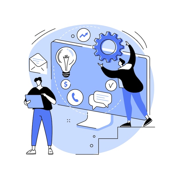 Workflow process abstract concept vector illustration
