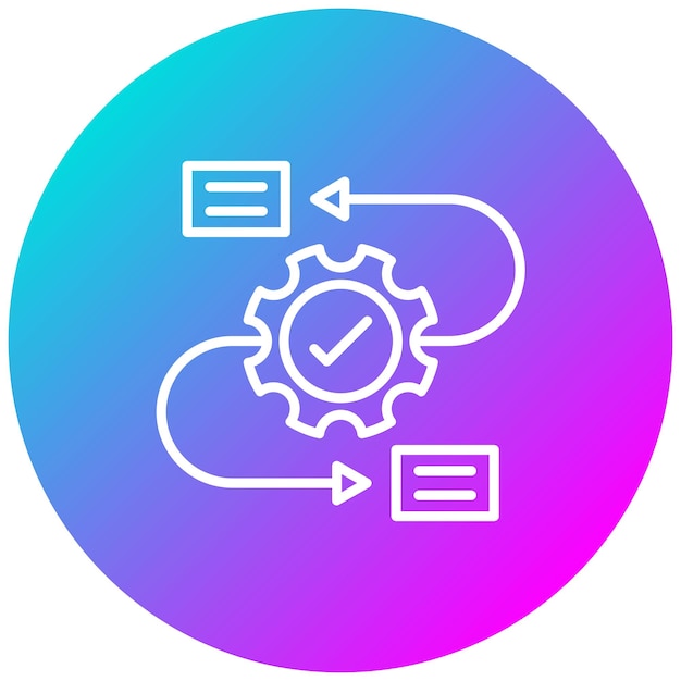 workflow vector icon can be used for action plan iconset