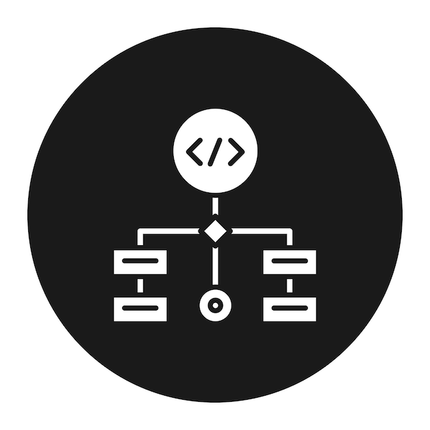 Workflow vector icon Can be used for Coding and Development iconset