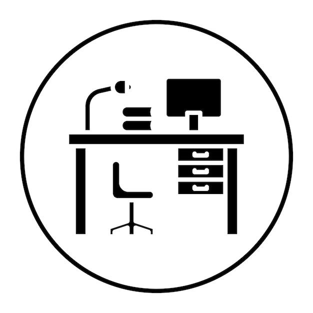 Workstation vector icon Can be used for Home Based Business iconset