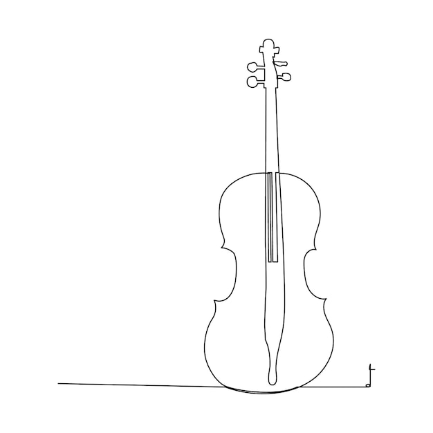 World Music Day Continuous single one line drawing illustration art vector design