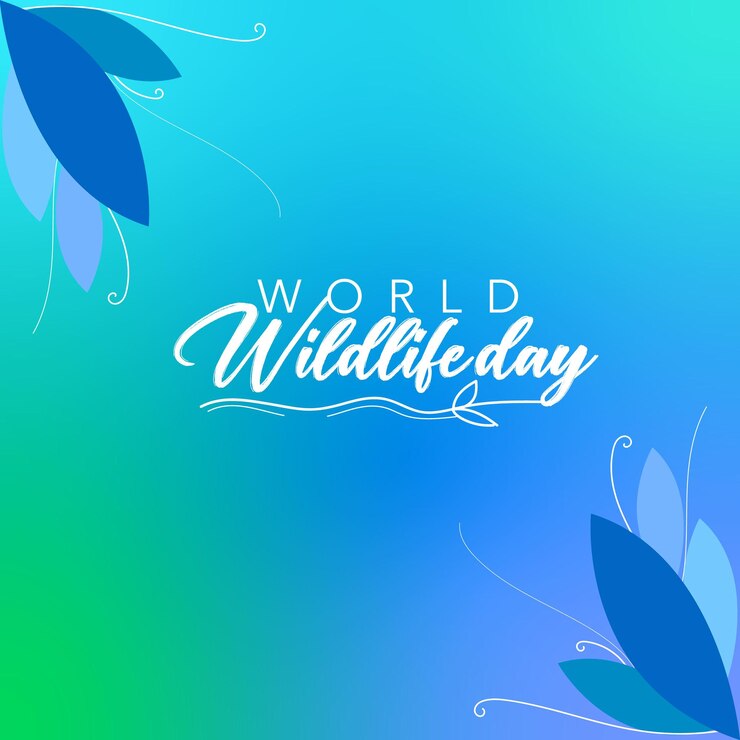 Vector world wildlife day vector logo illustration. suitable for poster, banners, background, campaign and