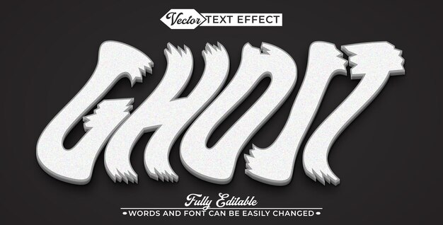 Worn Soul Ghost Vector Editable Text Effect Template