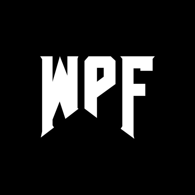 WPF letter logo design for technology company WPF logo design black and white color combination WPF logo WPF vector WPF design WPF icon WPF alphabet WPF typography logo design