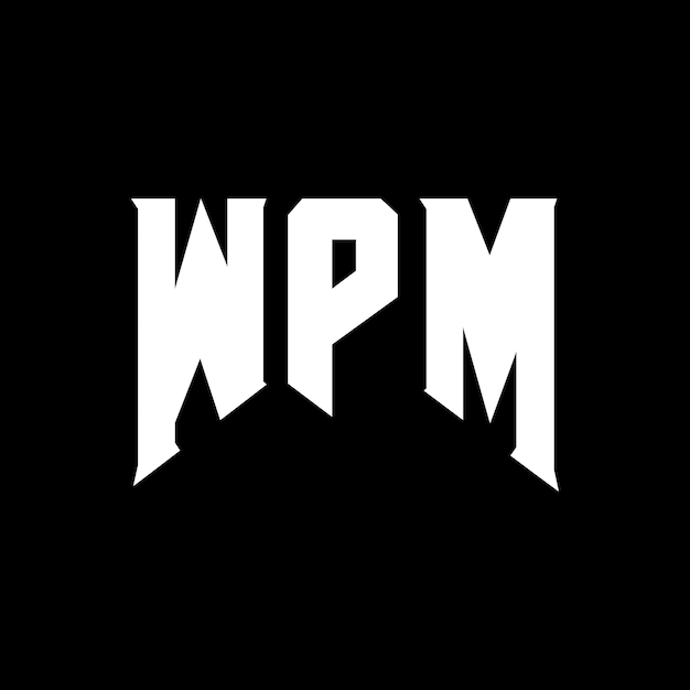 WPM letter logo design for technology company WPM logo design black and white color combination WPM logo WPM vector WPM design WPM icon WPM alphabet WPM typography logo design